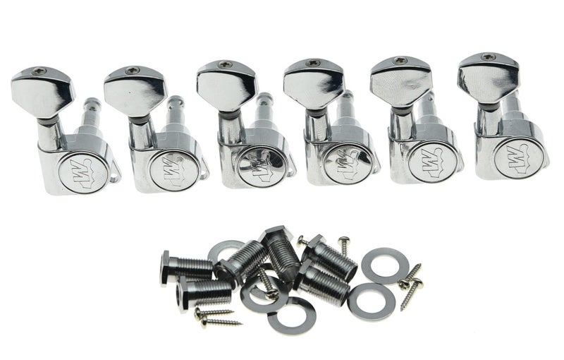 Wilkinson Chrome E-Z LOK Post Guitar Tuners Tuning Keys Pegs Machine Heads for Strat Tele - Image 1